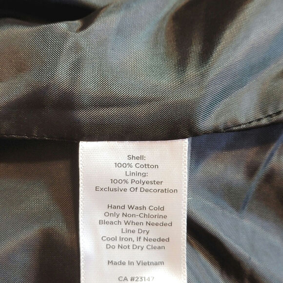 Talbots Black White Print Collarless Open Blazer Office Career Classic Jacket 10 - Picture 14 of 16